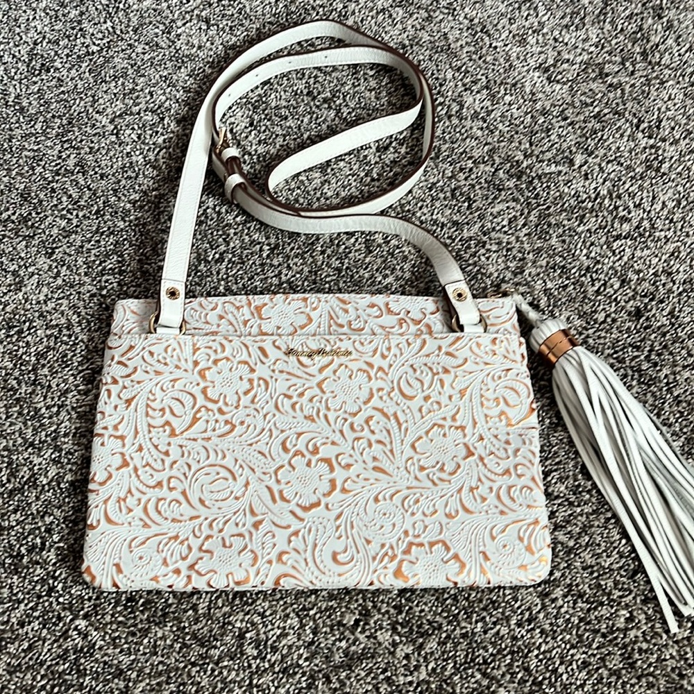 Tommy Bahama Barbados Leather Bag Tommy Bahama Crossbody Tooled Leather Tassel